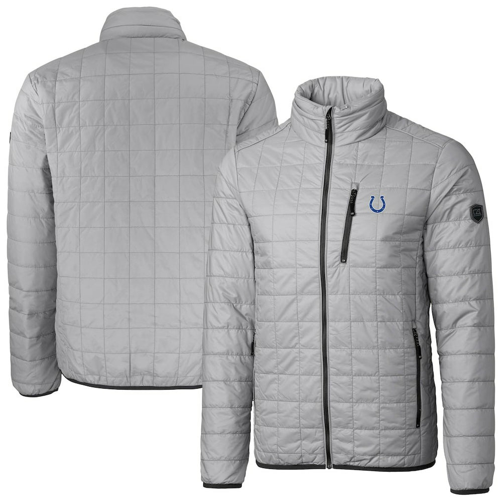 Indianapolis Colts Cutter & Buck Big & Tall Rainier PrimaLoft Eco Insulated Full-Zip Hoodie Puffer Jacket | NFL Online