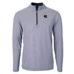 Chicago Bears Cutter & Buck Big & Tall Virtue Eco Pique Micro Stripe Tri-Blend Quarter-Zip Jacket | NFL Discount
