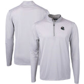 Denver Broncos Cutter & Buck Big & Tall Virtue Eco Pique Micro Stripe Tri-Blend Quarter-Zip Jacket | NFL Online