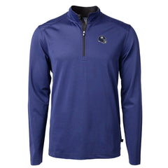 New York Giants Cutter & Buck Big & Tall Virtue Eco Pique Micro Stripe Tri-Blend Quarter-Zip Jacket | NFL Outlet