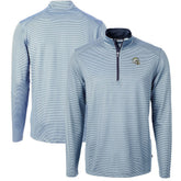 Los Angeles Chargers Cutter & Buck Big & Tall Virtue Eco Pique Micro Stripe Tri-Blend Quarter-Zip Jacket | NFL Outlet