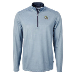 Los Angeles Chargers Cutter & Buck Big & Tall Virtue Eco Pique Micro Stripe Tri-Blend Quarter-Zip Jacket | NFL Outlet