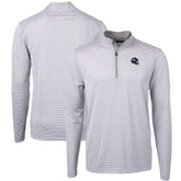 Minnesota Vikings Cutter & Buck Big & Tall Virtue Eco Pique Micro Stripe Tri-Blend Quarter-Zip Jacket | NFL New