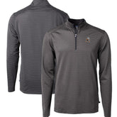 Cleveland Browns Cutter & Buck Big & Tall Virtue Eco Pique Micro Stripe Tri-Blend Quarter-Zip Jacket | NFL Sale
