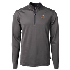 Cleveland Browns Cutter & Buck Big & Tall Virtue Eco Pique Micro Stripe Tri-Blend Quarter-Zip Jacket | NFL Sale
