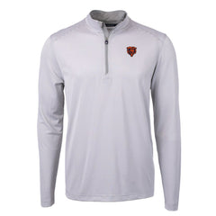 Chicago Bears Cutter & Buck Big & Tall Virtue Eco Pique Micro Stripe Tri-Blend Quarter-Zip Jacket | NFL Hot