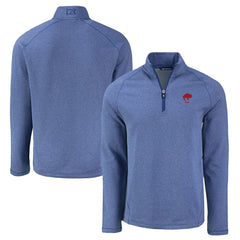 Buffalo Bills Cutter & Buck Peshastin Eco Fleece Tri-Blend Raglan Recycled Quarter-Zip Jacket | NFL On sale