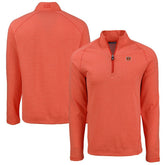 Cincinnati Bengals Cutter & Buck Peshastin Eco Fleece Tri-Blend Raglan Recycled Quarter-Zip Jacket | NFL Outlet
