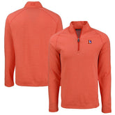 Denver Broncos Cutter & Buck Peshastin Eco Fleece Tri-Blend Raglan Recycled Quarter-Zip Jacket | NFL Outlet