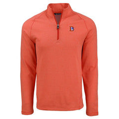 Denver Broncos Cutter & Buck Peshastin Eco Fleece Tri-Blend Raglan Recycled Quarter-Zip Jacket | NFL Outlet