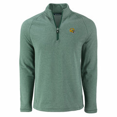 Green Bay Packers Cutter & Buck Peshastin Eco Fleece Tri-Blend Raglan Recycled Quarter-Zip Jacket | NFL On sale