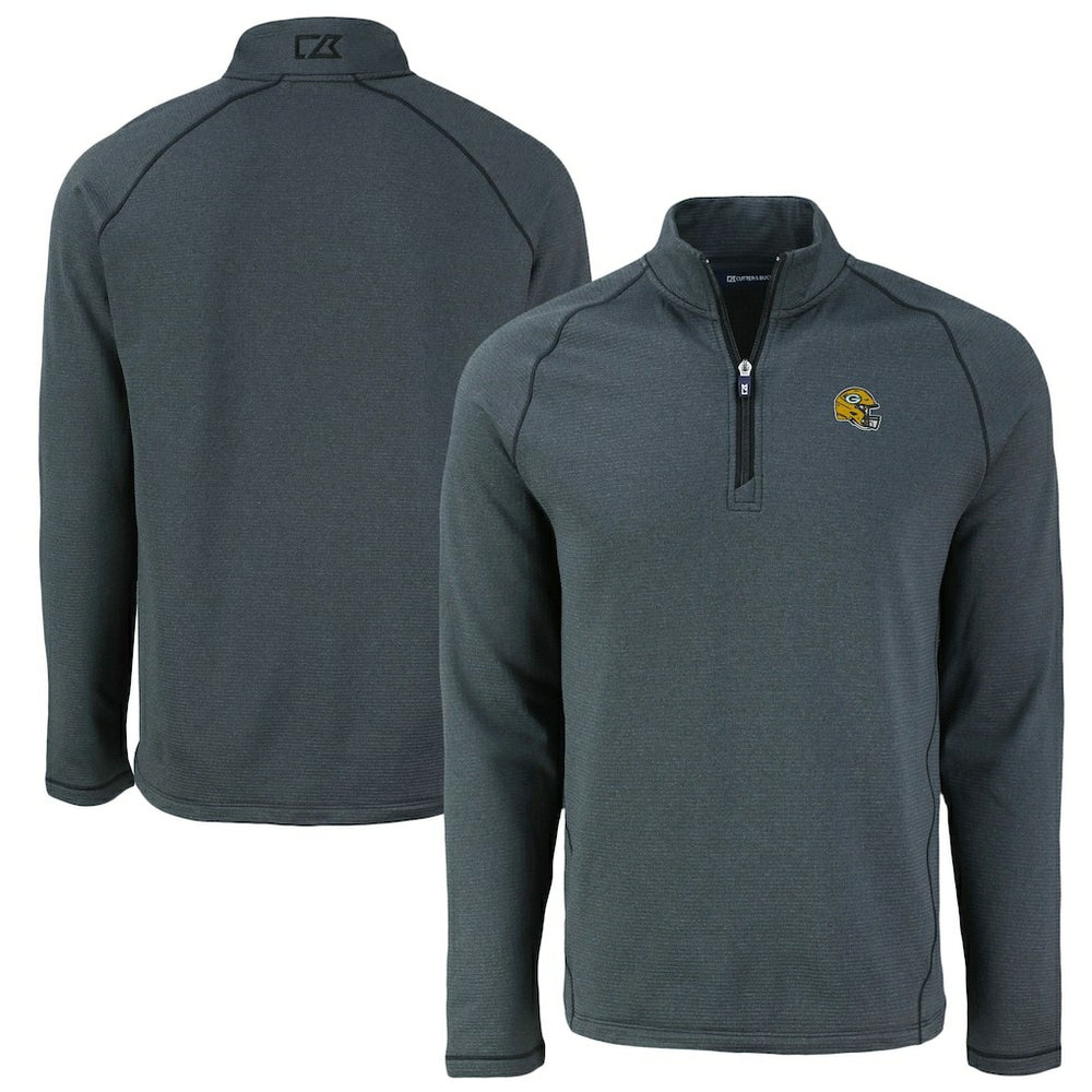 Green Bay Packers Cutter & Buck Peshastin Eco Fleece Tri-Blend Raglan Recycled Quarter-Zip Jacket | NFL Near me