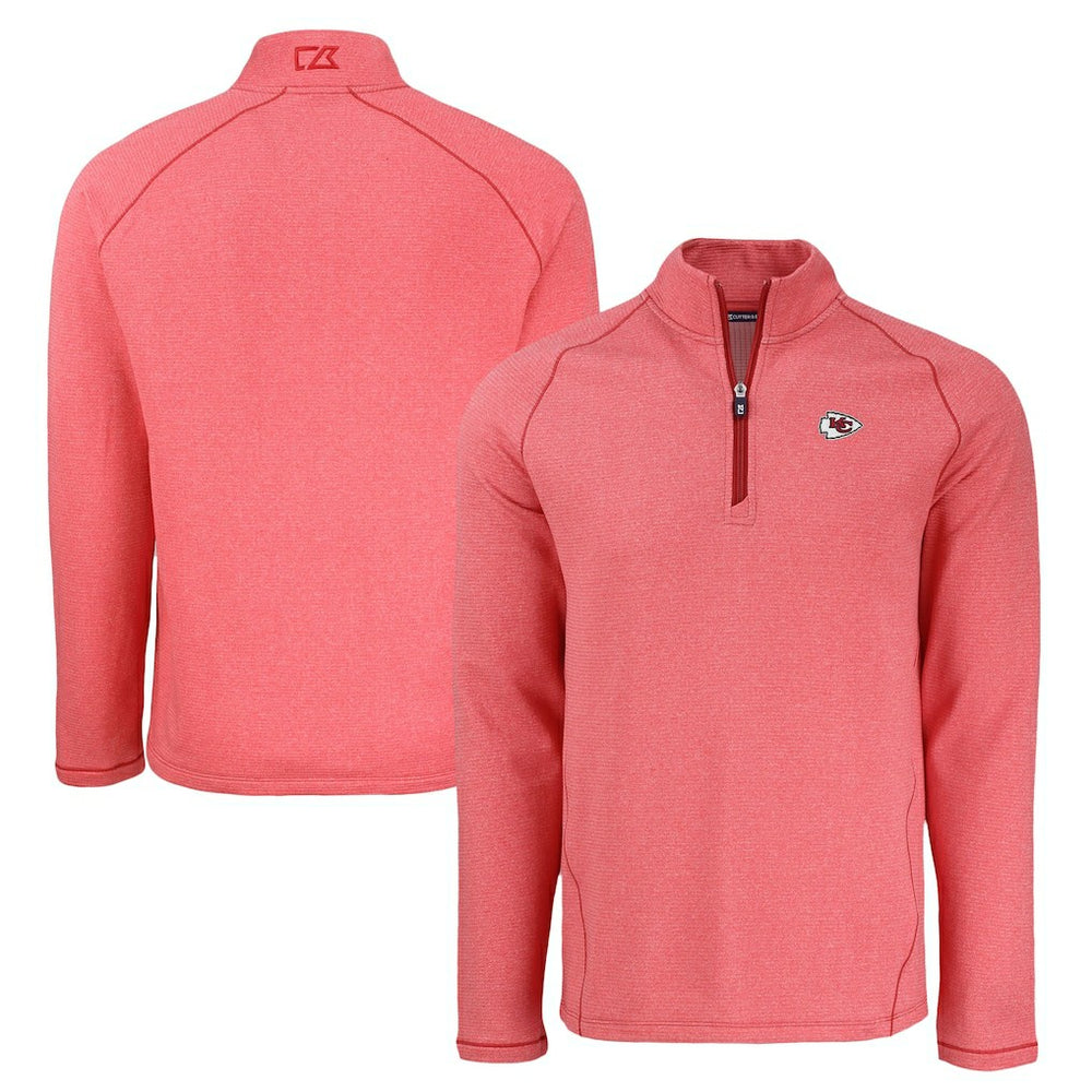 Kansas City Chiefs Cutter & Buck Peshastin Eco Fleece Tri-Blend Raglan Recycled Quarter-Zip Jacket | NFL Near me