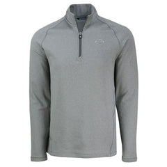 Los Angeles Chargers Cutter & Buck Peshastin Eco Fleece Tri-Blend Raglan Recycled Quarter-Zip Jacket | NFL Outlet