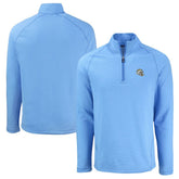 Los Angeles Chargers Cutter & Buck Peshastin Eco Fleece Tri-Blend Raglan Recycled Quarter-Zip Jacket | NFL New