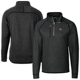 New York Giants Cutter & Buck Big & Tall Mainsail Sweater-Knit Raglan Half-Zip Jacket | NFL Outlet