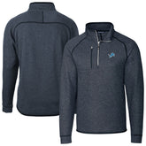 Detroit Lions Cutter & Buck Big & Tall Mainsail Sweater-Knit Raglan Half-Zip Jacket | NFL On sale