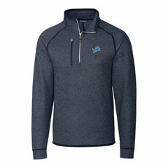 Detroit Lions Cutter & Buck Big & Tall Mainsail Sweater-Knit Raglan Half-Zip Jacket | NFL On sale