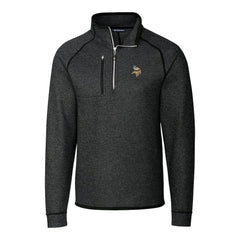 Minnesota Vikings Cutter & Buck Big & Tall Mainsail Sweater-Knit Raglan Half-Zip Jacket | NFL Hot