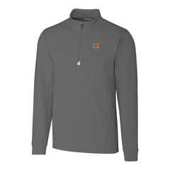 Cincinnati Bengals Cutter & Buck Big & Tall Traverse Stretch Quarter-Zip Top | NFL Discount