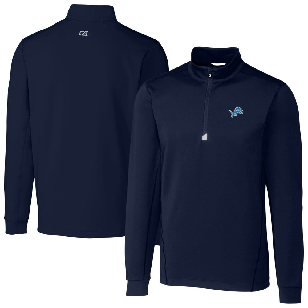 Detroit Lions Cutter & Buck Big & Tall Traverse Stretch Quarter-Zip Top | NFL Online