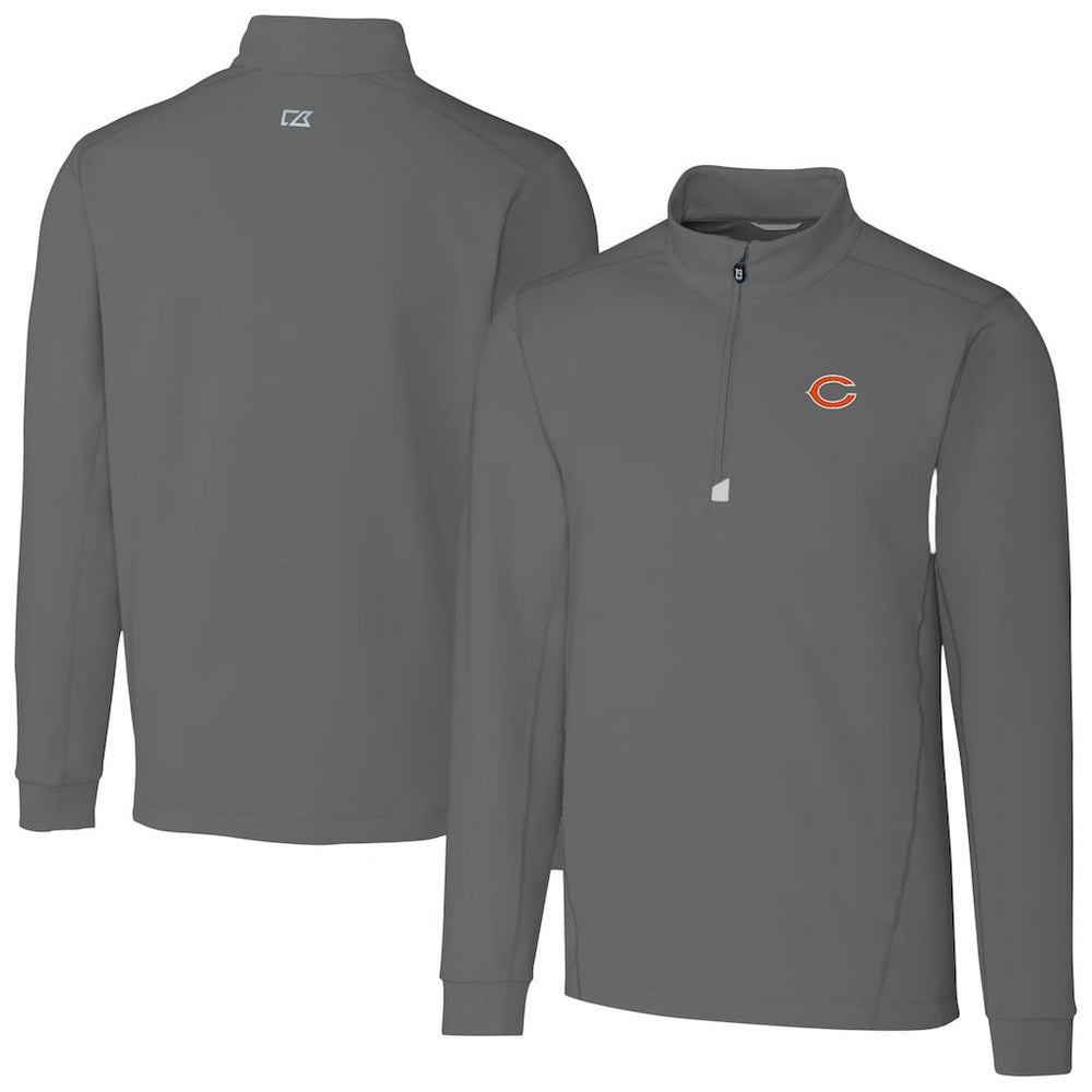Chicago Bears Cutter & Buck Big & Tall Traverse Stretch Quarter-Zip Top | NFL Online