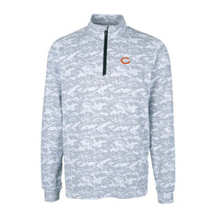 Chicago Bears Cutter & Buck Big & Tall Traverse Eco Camo Tri-Blend DryTec Quarter-Zip Jacket | NFL Sale