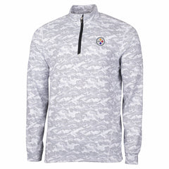 Pittsburgh Steelers Cutter & Buck Big & Tall Traverse Eco Camo Tri-Blend DryTec Quarter-Zip Jacket | NFL Hot