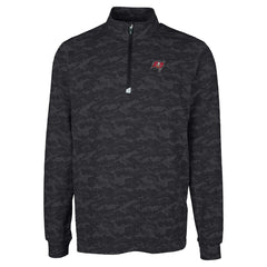 Tampa Bay Buccaneers Cutter & Buck Big & Tall Traverse Eco Camo Tri-Blend DryTec Quarter-Zip Jacket | NFL Sale