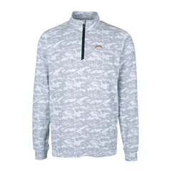 Los Angeles Chargers Cutter & Buck Big & Tall Traverse Eco Camo Tri-Blend DryTec Quarter-Zip Jacket | NFL Hot