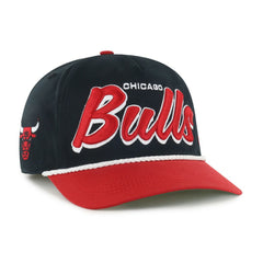 Black/Red Chicago Bulls '47 Dropshadow Rope Hitch Adjustable Hat | NBA