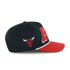 Black/Red Chicago Bulls '47 Dropshadow Rope Hitch Adjustable Hat | NBA