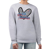 Heather Gray Oklahoma City Thunder G-III 4Her by Carl Banks Women's Leopard Heart Fleece Pullover Sweatshirt | NBA