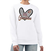 White Cleveland Cavaliers G-III 4Her by Carl Banks Women's Leopard Heart Fleece Pullover Sweatshirt sale | NBA