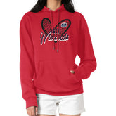 Red Washington Wizards G-III 4Her by Carl Banks Women's Leopard Heart Graphic Fleece Pullover Hoodie | NBA