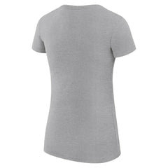 Heather Gray Indiana Pacers G-III 4Her by Carl Banks Women's Super-Slim Fit Lightweight Leopard Heart T-Shirt | NBA