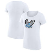 White Orlando Magic G-III 4Her by Carl Banks Women's Super-Slim Fit Lightweight Leopard Heart T-Shirt | NBA