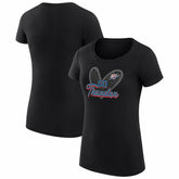 Black Oklahoma City Thunder G-III 4Her by Carl Banks Women's Super-Slim Fit Lightweight Leopard Heart T-Shirt | NBA