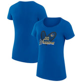 Royal Golden State Warriors G-III 4Her by Carl Banks Women's Super-Slim Fit Lightweight Leopard Heart T-Shirt sale | NBA