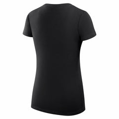 Black Phoenix Suns G-III 4Her by Carl Banks Women's Super-Slim Fit Lightweight Leopard Heart V-Neck T-Shirt | NBA
