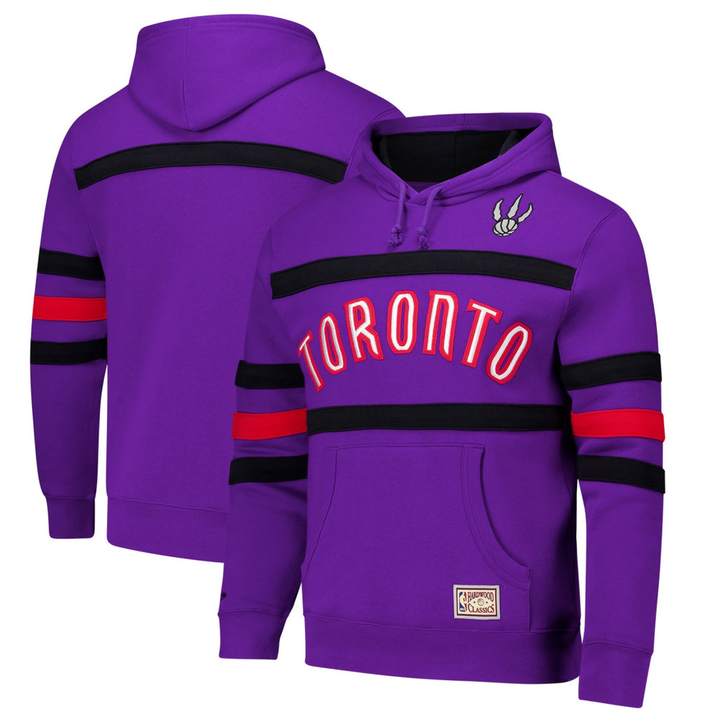 Purple Toronto Raptors Hardwood Classics Nights Head Coach Pullover Hoodie | NBA