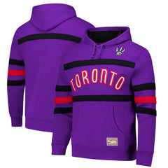 Purple Toronto Raptors Hardwood Classics Nights Head Coach Pullover Hoodie | NBA