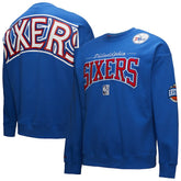 Royal Philadelphia 76ers Hardwood Classics There & Back 2.0 Vintage Pullover Sweatshirt | NBA
