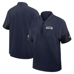 Seattle Seahawks Sideline Short Sleeve Quarter-Zip Dri-FIT Coach Jacket | NFL New