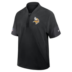 Minnesota Vikings Sideline Short Sleeve Quarter-Zip Dri-FIT Coach Jacket | NFL Sale