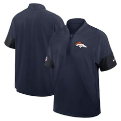 Denver Broncos Sideline Short Sleeve Quarter-Zip Dri-FIT Coach Jacket | NFL Hot