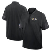 Baltimore Ravens Sideline Short Sleeve Quarter-Zip Dri-FIT Coach Jacket | NFL On sale