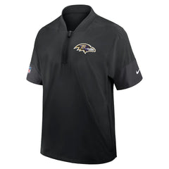 Baltimore Ravens Sideline Short Sleeve Quarter-Zip Dri-FIT Coach Jacket | NFL On sale