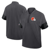 Cleveland Browns Sideline Short Sleeve Quarter-Zip Dri-FIT Coach Jacket | NFL Hot