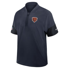 Chicago Bears Sideline Short Sleeve Quarter-Zip Dri-FIT Coach Jacket | NFL New